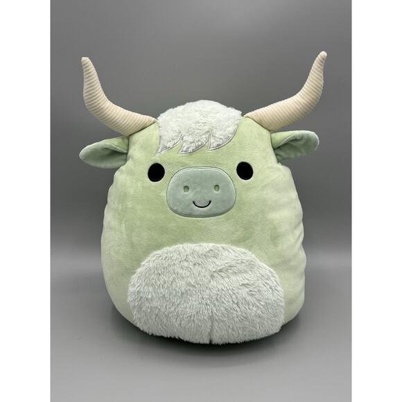 Squishmallow Iver the Mint Highland Cow Bull Plush 15” Stuffed Animal Kellytoy - Picture 1 of 8